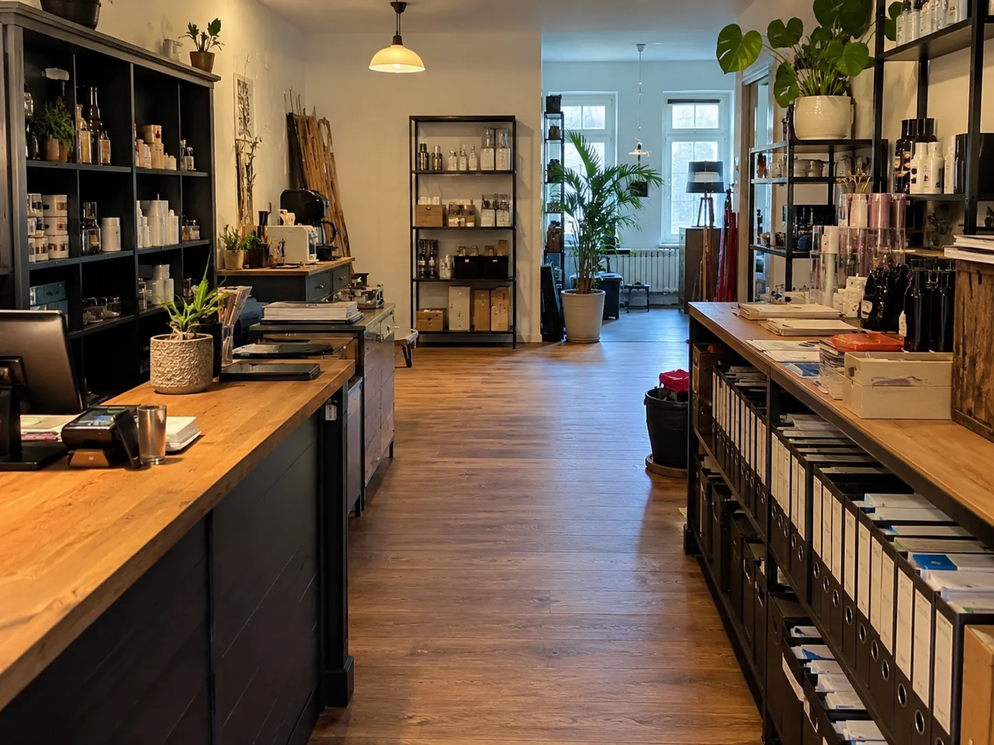 Geschäftsraumräumung – Ladenlokal mit Regalen und Produkten